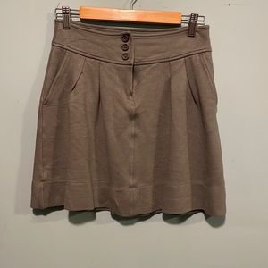 Grey pleated knit skirt Banana Republic